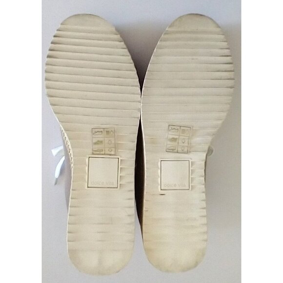 Dolce Vita Sneakers Tomas Rope Canvas Taupe Paint Splatter Platform Shoes - 8M - Picture 6 of 8